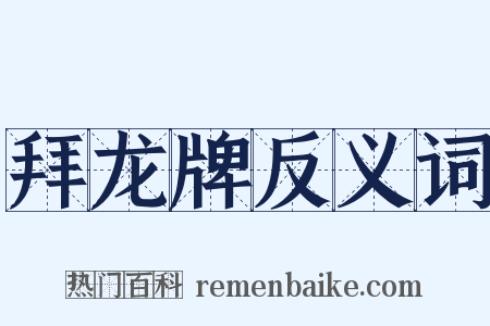 拜龙牌反义词是什么意思的图片